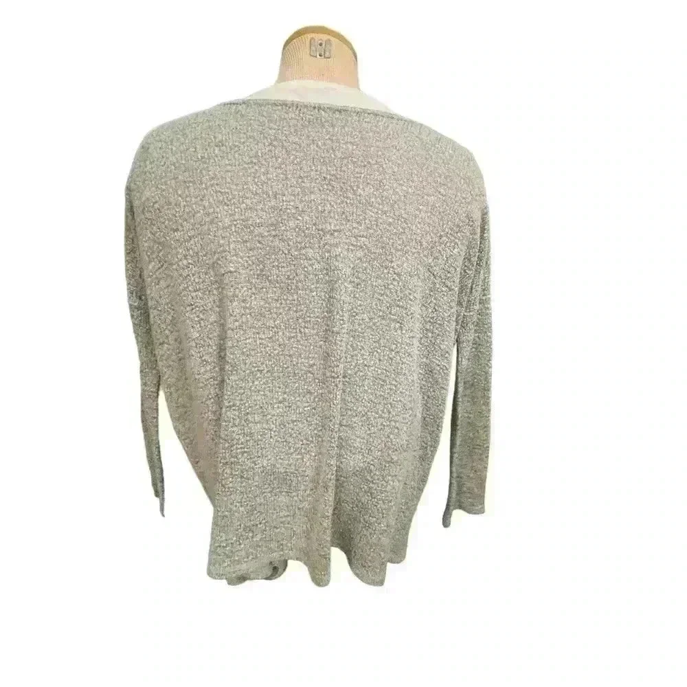Piko 1988 Womens Pullover Sweater Gray Long Sleeve Large WT39